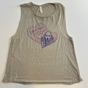 Ghostface from Scream Franchise Graphic Tank Top Size L